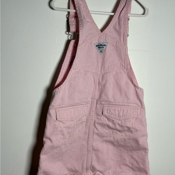 OshKosh B'gosh Pink Pinstripe Overalls - Picture 2 of 3